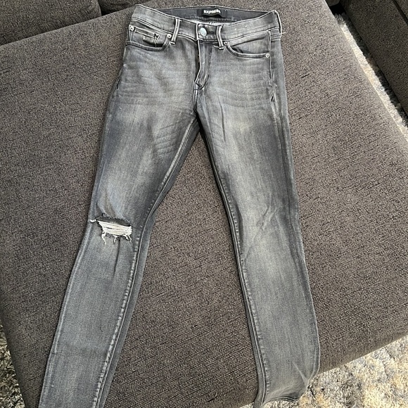 Gray Express Jeans with ripped knee - Picture 4 of 6
